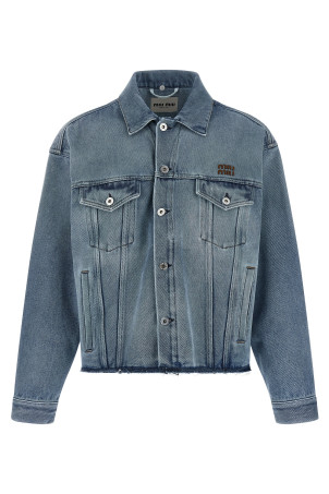 Suede collar blouson BLUE