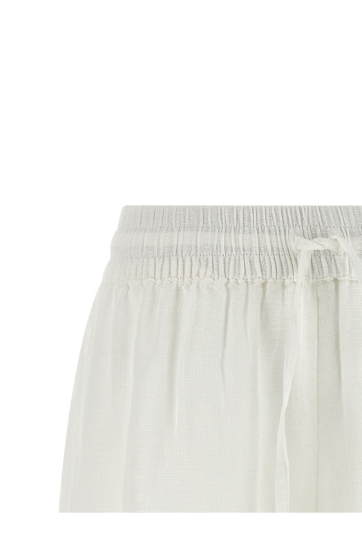 Льняные шорты белого цвета POLO RALPH LAUREN 21664580CREAM