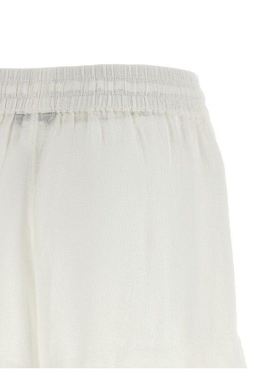 Льняные шорты белого цвета POLO RALPH LAUREN 21664580CREAM