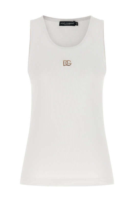 'DG' tank top White