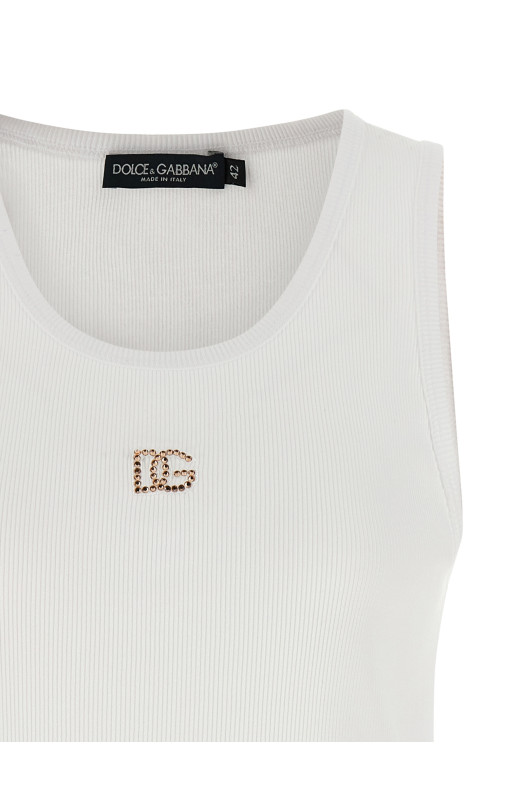 'DG' tank top White