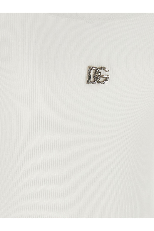 'DG' top White