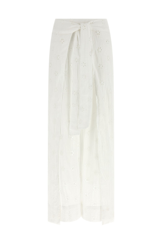 'Wrap' pants White