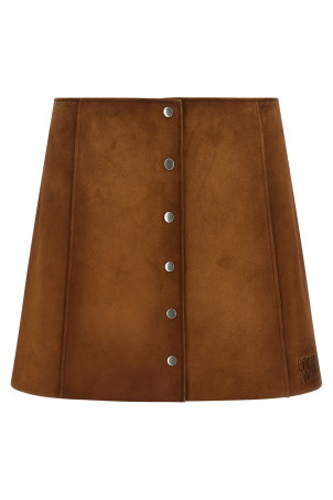 Suede skirt Brown