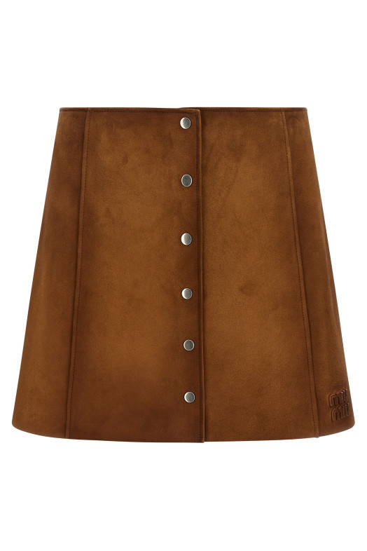 Suede skirt Brown
