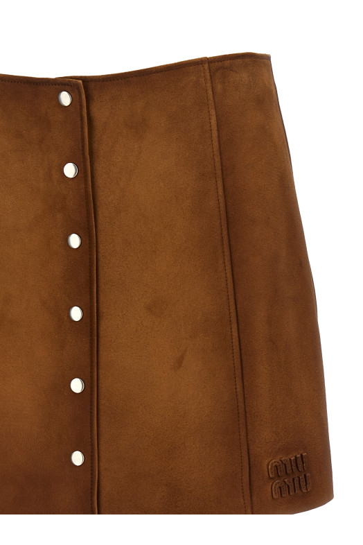 Suede skirt Brown