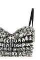 Боди из хрусталя, серебристого цвета DOLCE & GABBANA F73O3ZGD0O8S8400