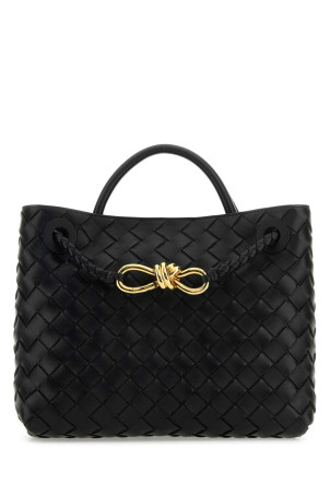 Black leather small Andiamo handbag BOTTEGA VENETA (766014VCPP1)
