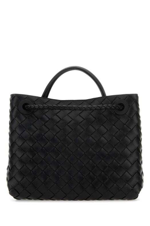 Black leather small Andiamo handbag BOTTEGA VENETA (766014VCPP1)