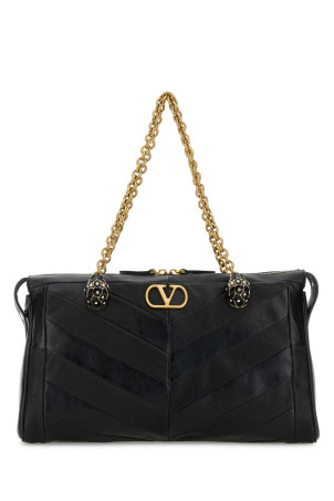 Black leather Panthea shopping bag Black VALENTINO GARAVANI (7W0B0S70UYF)