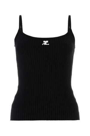 Black viscose blend top COURREGES (PERMDE012FI0001)