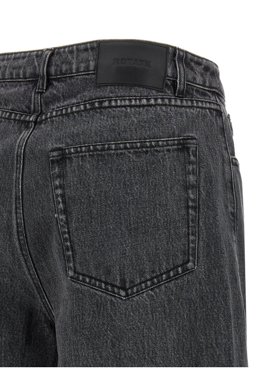 'Laced Leg' jeans Black