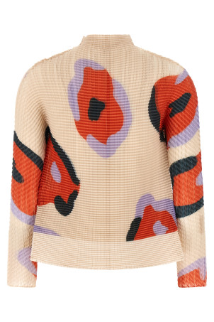 'Verve Pleats Top' cardigan Beige