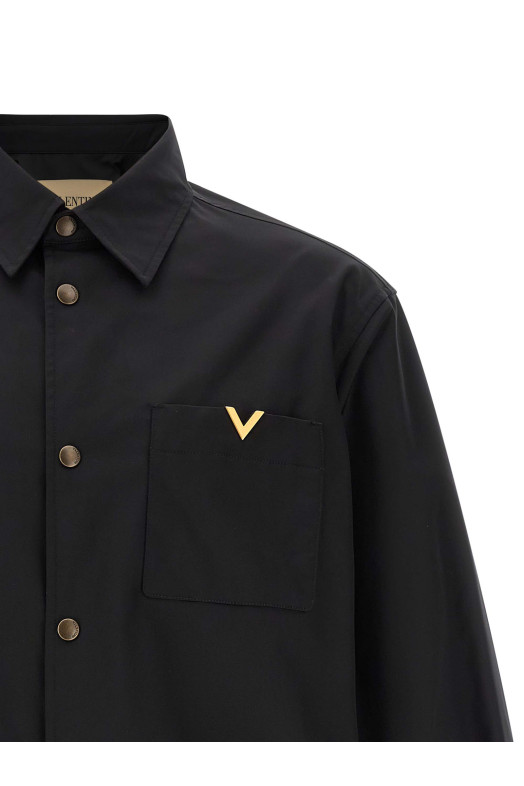Валентино Гаравани «Valentino» — рубашка-оверсайз, черная V3CIO06BET0NO