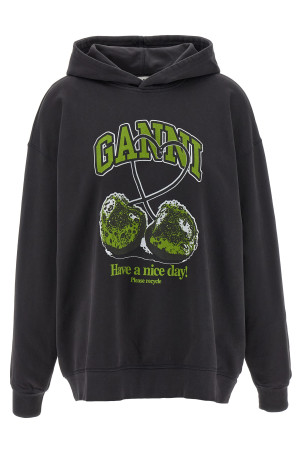 'Basic Jersey Cherry' hoodie Gray