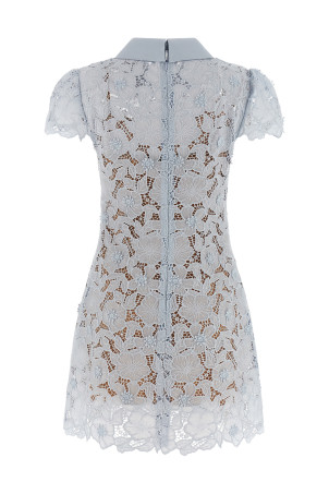 'Blue Guipure Lace Mini' dress BLUE