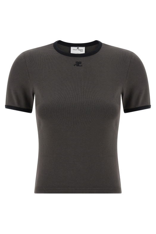 'Signature Contrast' T-shirt Gray