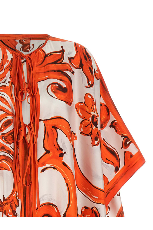 'Maiolica' dress orange