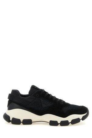 Mesh and suede sneakers Black