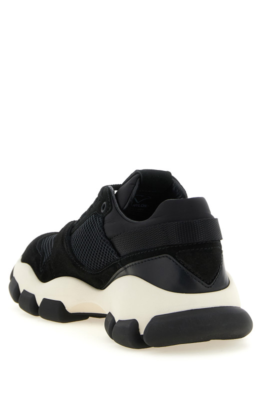 Mesh and suede sneakers Black