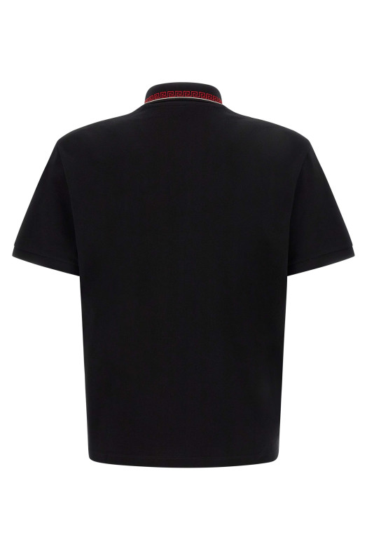 'Greca' polo shirt Black