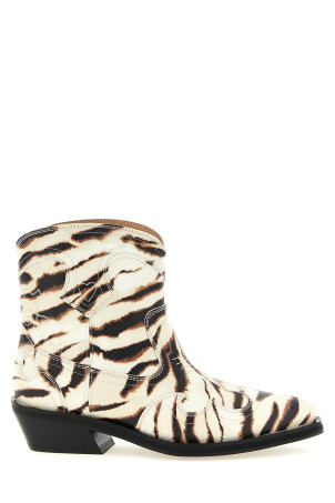 Western ankle boots Beige