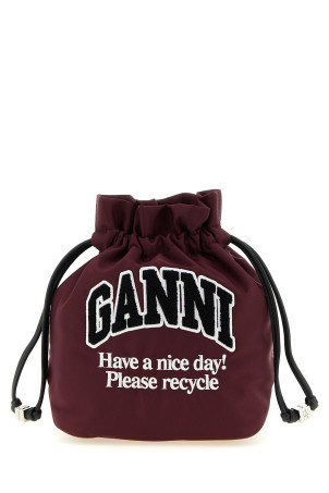 'Ganni Logo' pouch Bordeaux