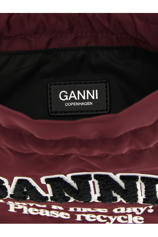 'Ganni Logo' pouch Bordeaux