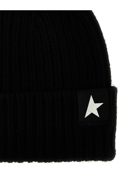 Logo label beanie Black