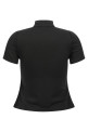 'Interlock Zipped' top Black