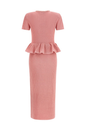 'Pink Peplum Knit Midi' dress Pink