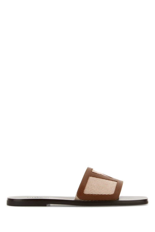 Two-tone canvas and leather Viva Superstar slippers VALENTINO GARAVANI (6Y2S0J72JHB)