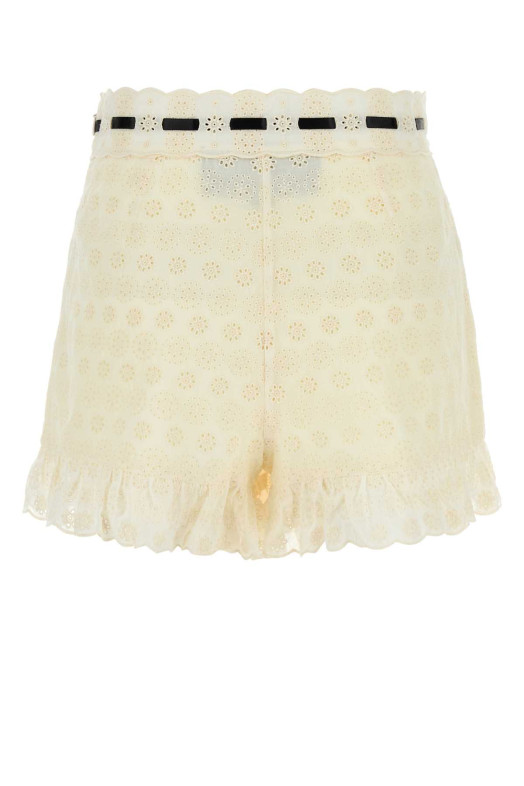 Ivory lace shorts VALENTINO GARAVANI (7B3RF3409EU)