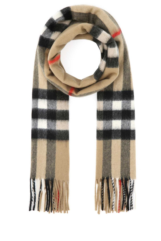 Вышитый кашемировый шарф BURBERRY, многоцветный (8076576)