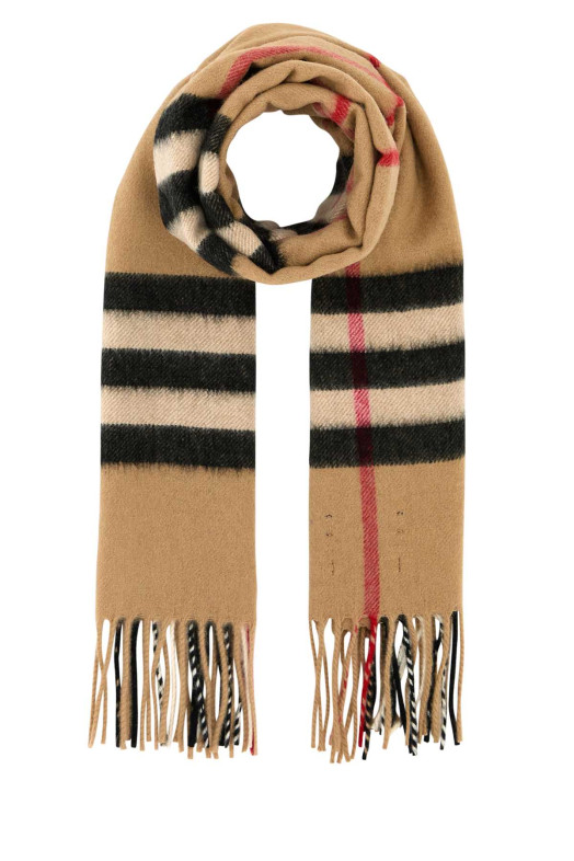 Вышитый кашемировый шарф BURBERRY, многоцветный (8076576)