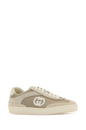 Cappuccino fabric and suede sneakers GUCCI (812656AADM0)