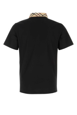Black piquet polo shirt Black BURBERRY (8126965)
