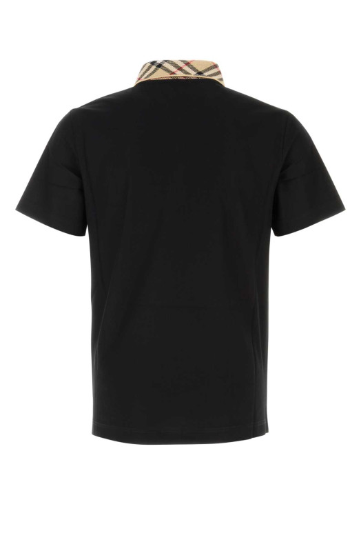 Black piquet polo shirt Black BURBERRY (8126965)