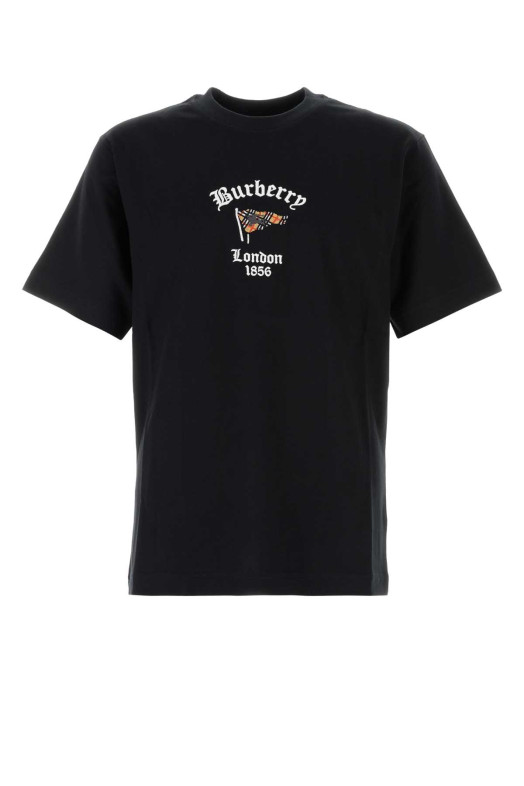 Black cotton t-shirt Black BURBERRY (8128196)