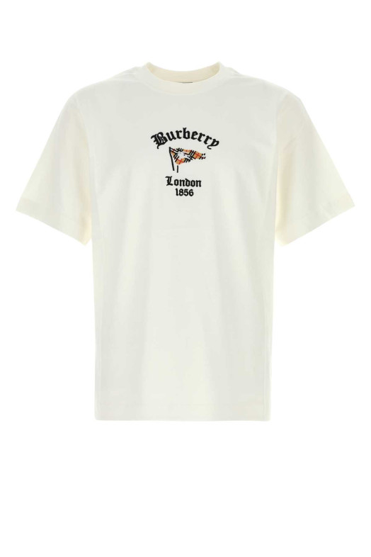 Белая хлопковая футболка BURBERRY (8128197)