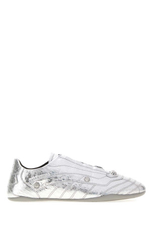 Silver leather City sneakers Gray BALENCIAGA (856693WZCYL)