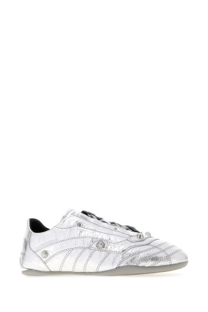 Silver leather City sneakers Gray BALENCIAGA (856693WZCYL)