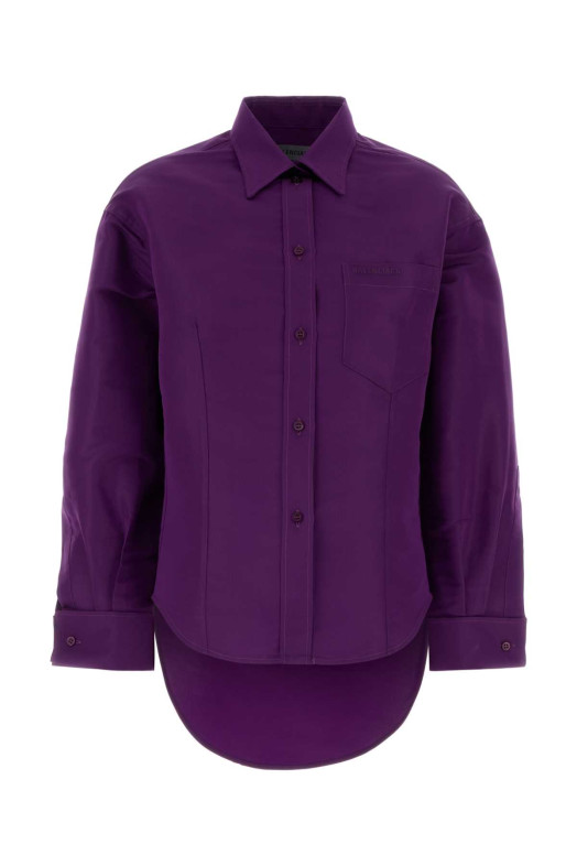 Фиолетовая шелковая рубашка BALENCIAGA (872318TUP19)