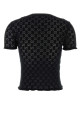 Black GG cotton blend t-shirt Black GUCCI (875544XKFMQ)
