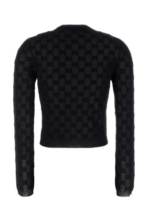 Black viscose blend cardigan Black GUCCI (875547XKFMR)