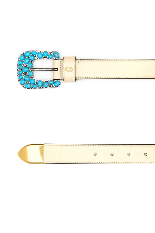 Ivory leather belt VALENTINO GARAVANI (9W2T0SQ2EQV)