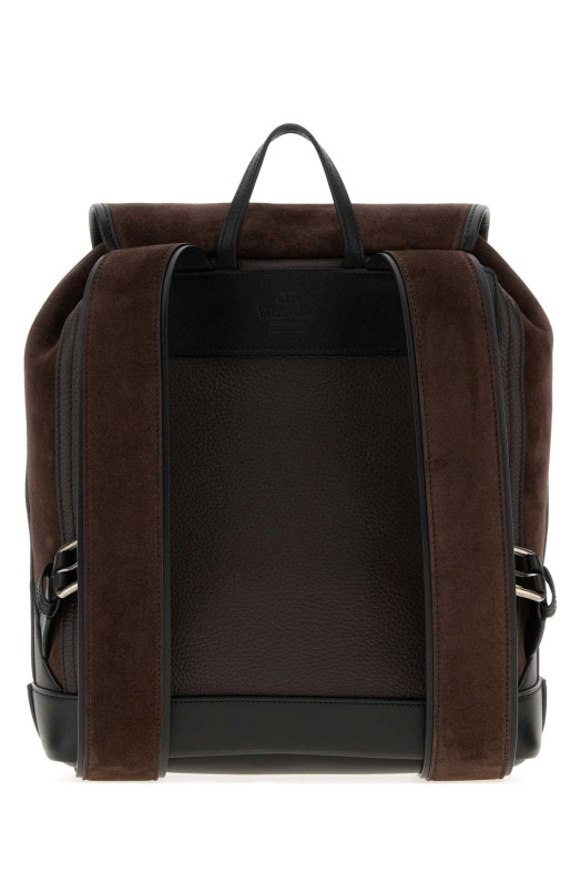 Dark brown suede VLogo Signature backpack VALENTINO GARAVANI (9Y2B0T64PDT)