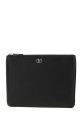 Black leather VLogo Signature clutch Black VALENTINO GARAVANI (9Y2P0AP5UAG)
