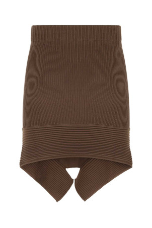Brown stretch viscose blend skirt ANDREA ADAMO (ADFW21SK06031477)