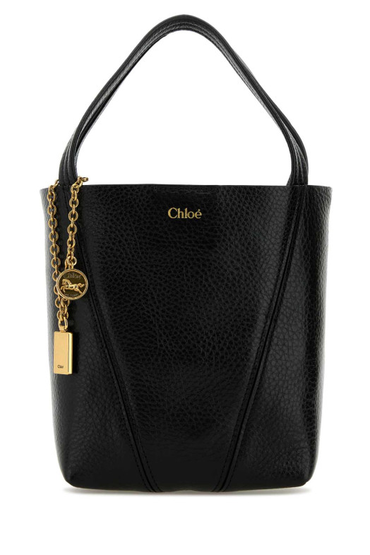Маленькая кожаная сумка для покупок Spin от CHLOE (CH25SS812N84) CHLOÉ